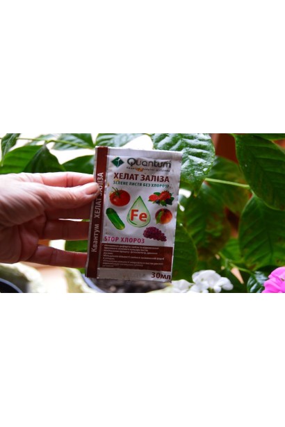 Хелат Заліза 30 мл (Quantum) - високоякісне мікродобриво на основі заліза у хелатній формі